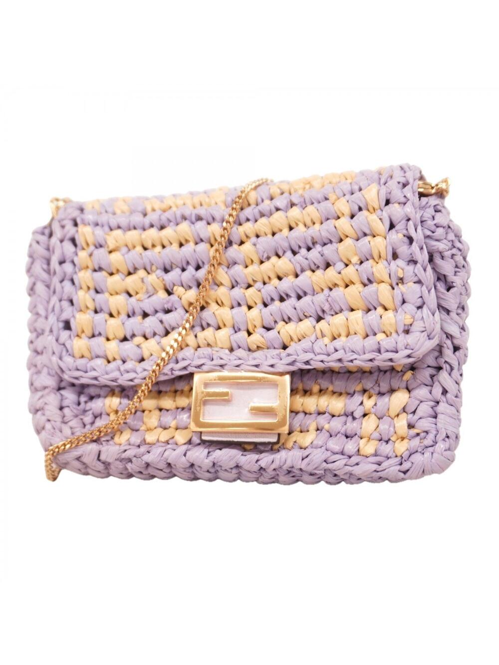 Fendi Baguette Nm Bag Woven Raffia #287001F96B